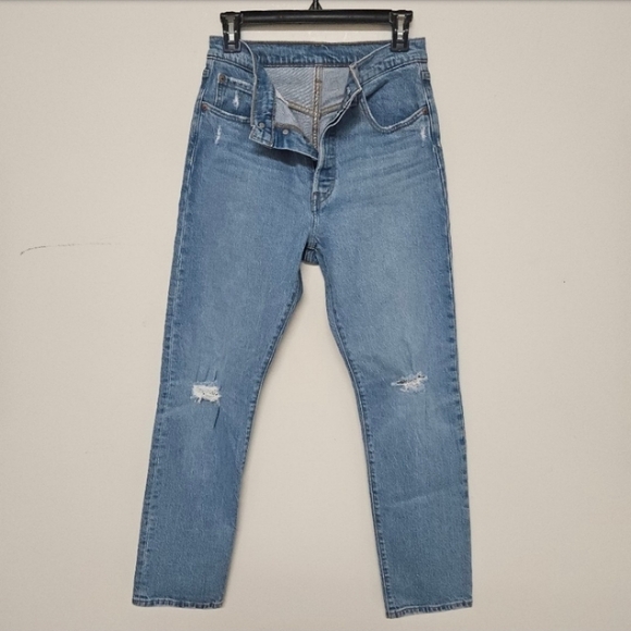 24 LEVI'S 501 DISTRESSED JEANS WOMENS SIZE 28 - Picture 6 of 13